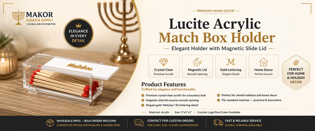 Elevate Home and Holiday Decor with Our New Lucite Acrylic Match Box Holder