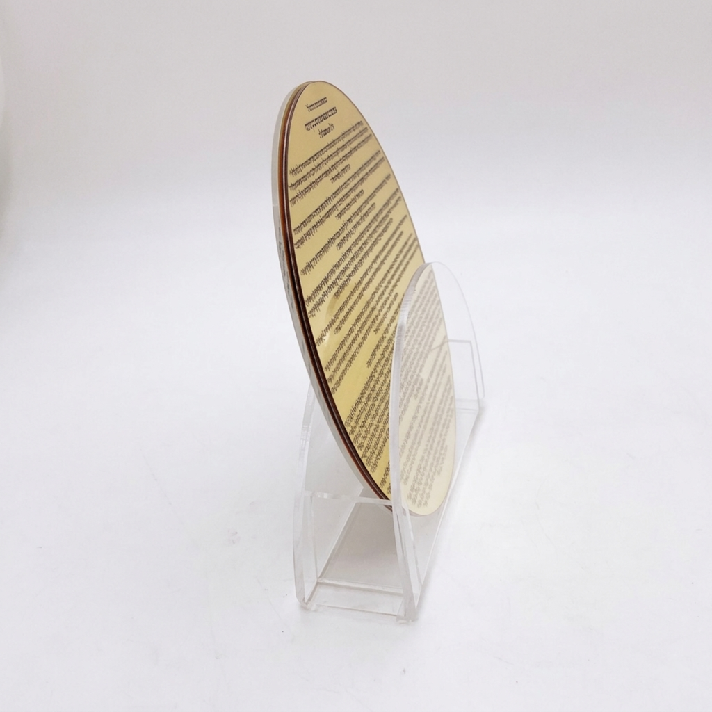 Modern Acrylic Bencher Set with  Golden prayer Prayer Plaque – Elegant Birkat Hamazon Cards with Lucite Stand – Sophisticated Judaica for Shabbat Table & Home
