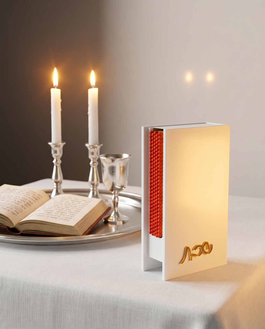 Modern Lucite Matchbox Holder for Shabbat & Hanukkah – Premium Acrylic Judaica Gift Box