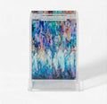 Acrylic Tzedakah Box for Charity - Modern Donation Box with Abstract Art - Jewish Gift for - Decorative Lucite Tzedakah Box