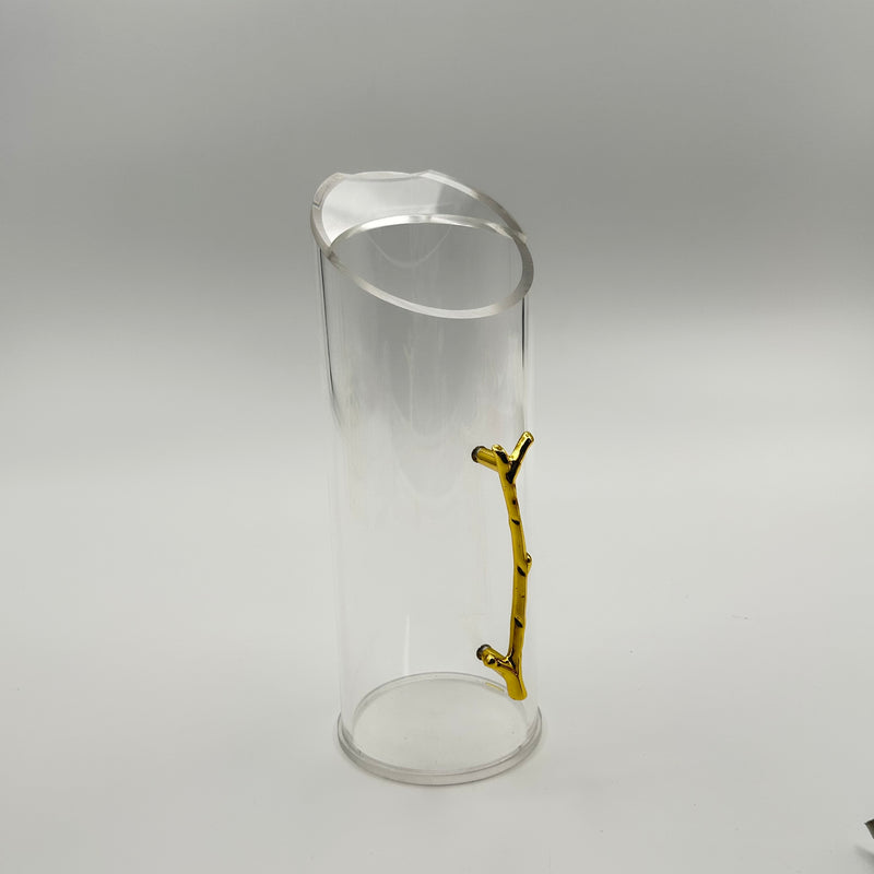 Premium Clear Twig Acrylic Water & Wine Pitcher – Elegant Lucite Fruit Beverage Decanter – Modern Judaica Gift