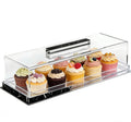 Modern Lucite with Marble base Challah Box – Acrylic Shabbat Pastry & Cake Server Display Case