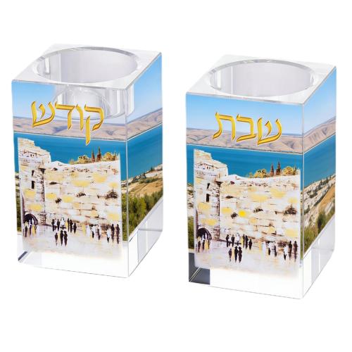 Modern Lucite Shabbat Candle Tea Light Holder – Acrylic Sabbath Candle Stand