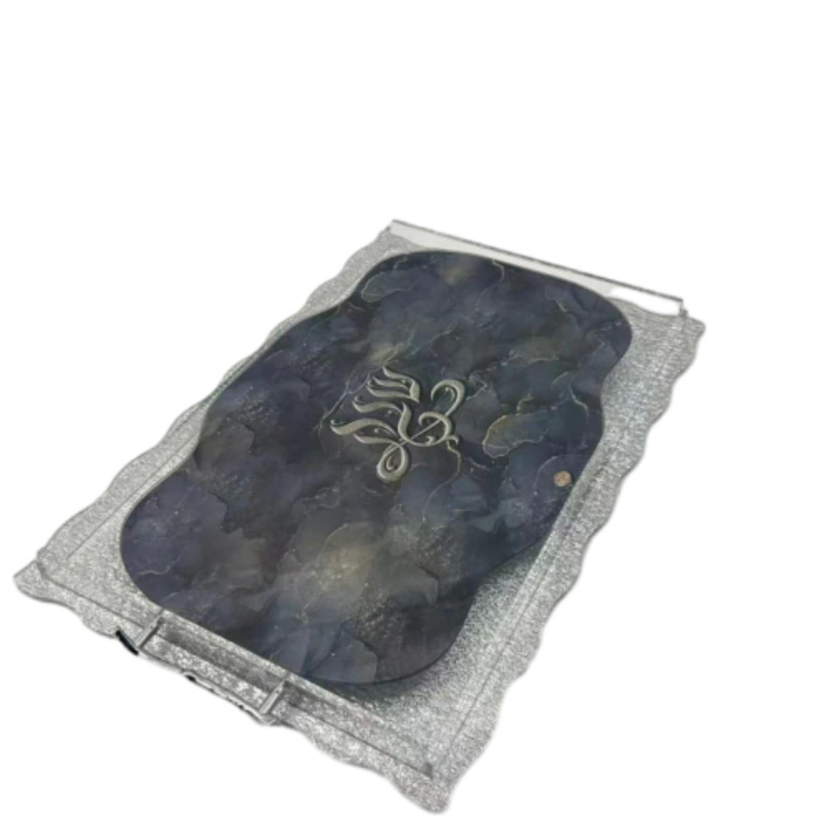 Modern Clear Acrylic Challah Board with Handles – Luxury Lucite Shabbat Bread Tray & Shatterproof Judaica Gift