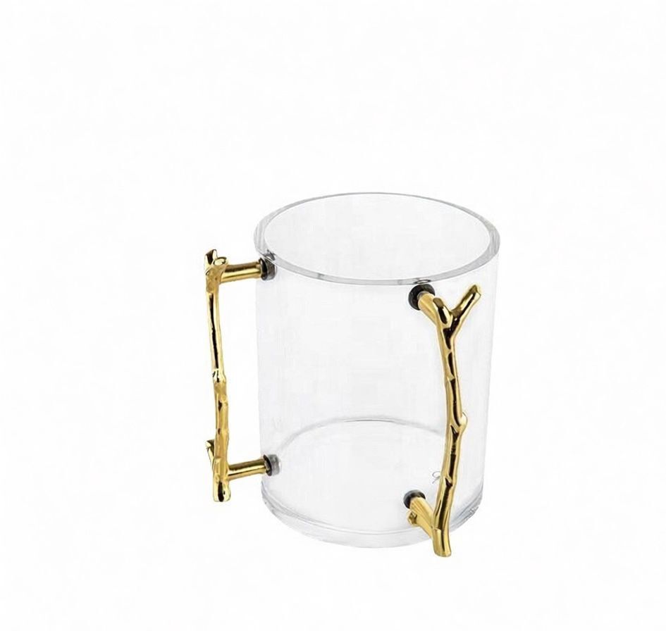Modern Acrylic Hand Washing Cup – Minimalist Netilat Yadayim Cup for Shabbat & Home – Clear Lucite Ritual Washing Cup, Durable & Shatter-Resistant
