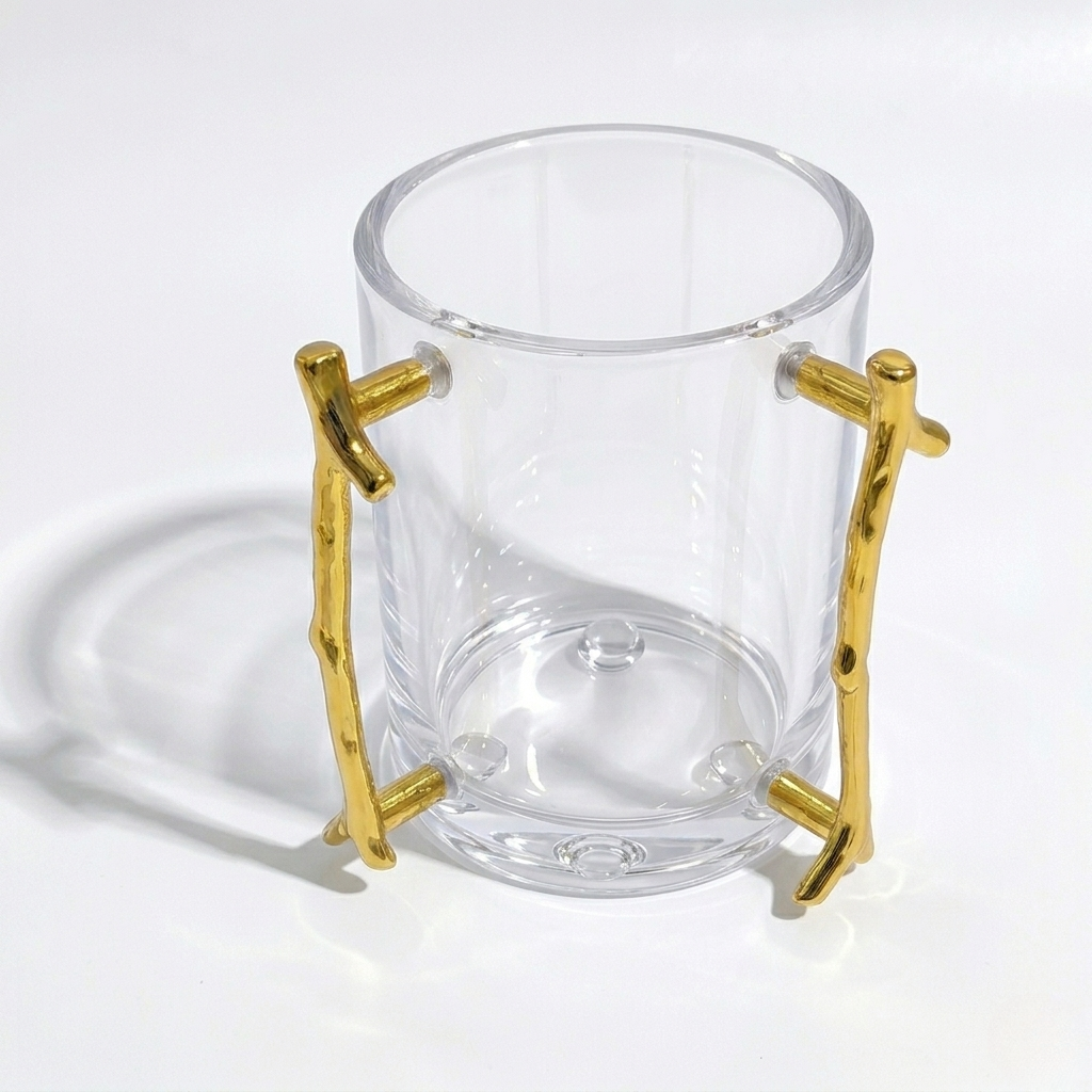 Modern Acrylic Hand Washing Cup – Minimalist Netilat Yadayim Cup for Shabbat & Home – Clear Lucite Ritual Washing Cup, Durable & Shatter-Resistant