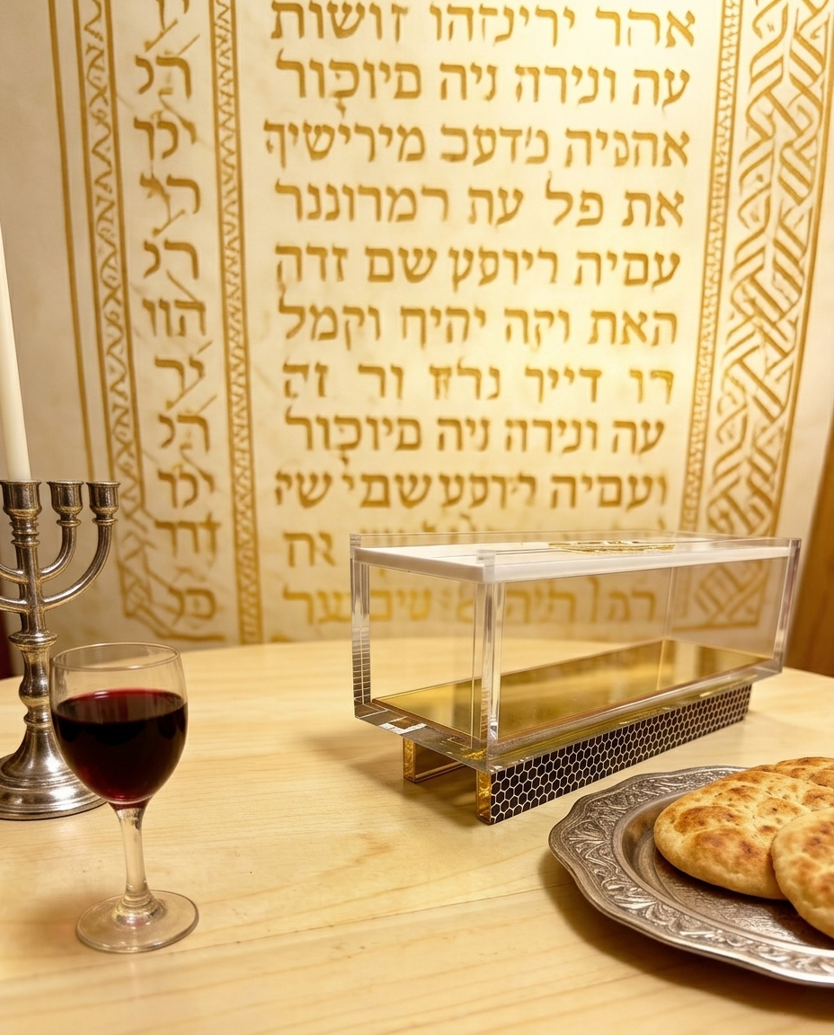 Modern Acrylic Matchbox display for Shabbat and Yom Tov – Premium Clear Lucite Match Holder – Elegant Judaica Gift & Sabbath Table Decor