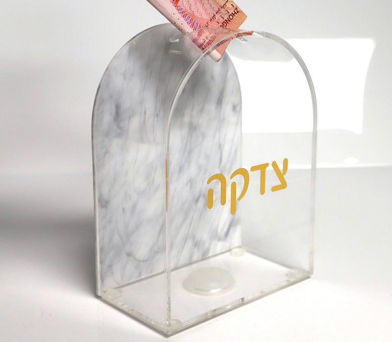 Premium Acrylic Communal Charity Donation Box Large Capacity Tzedakah Box