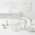 Modern Acrylic Netilat Yadayim Cup – Clear Lucite Hand Washing Cup for Shabbat & Holidays – Durable, Shatter-Resistant Minimalist Judaica