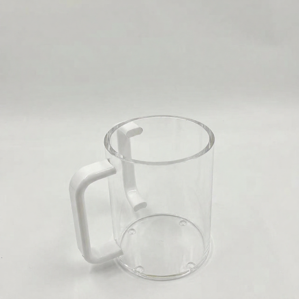 Modern Acrylic Netilat Yadayim Cup – Clear Lucite Hand Washing Cup for Shabbat & Holidays – Durable, Shatter-Resistant Minimalist Judaica