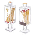 Modern Acrylic Shabbat Match Holder Box – Minimalist Lucite Matchbox Case with Striker – Elegant Judaica Desk Accessory & Shabbat Table Decor