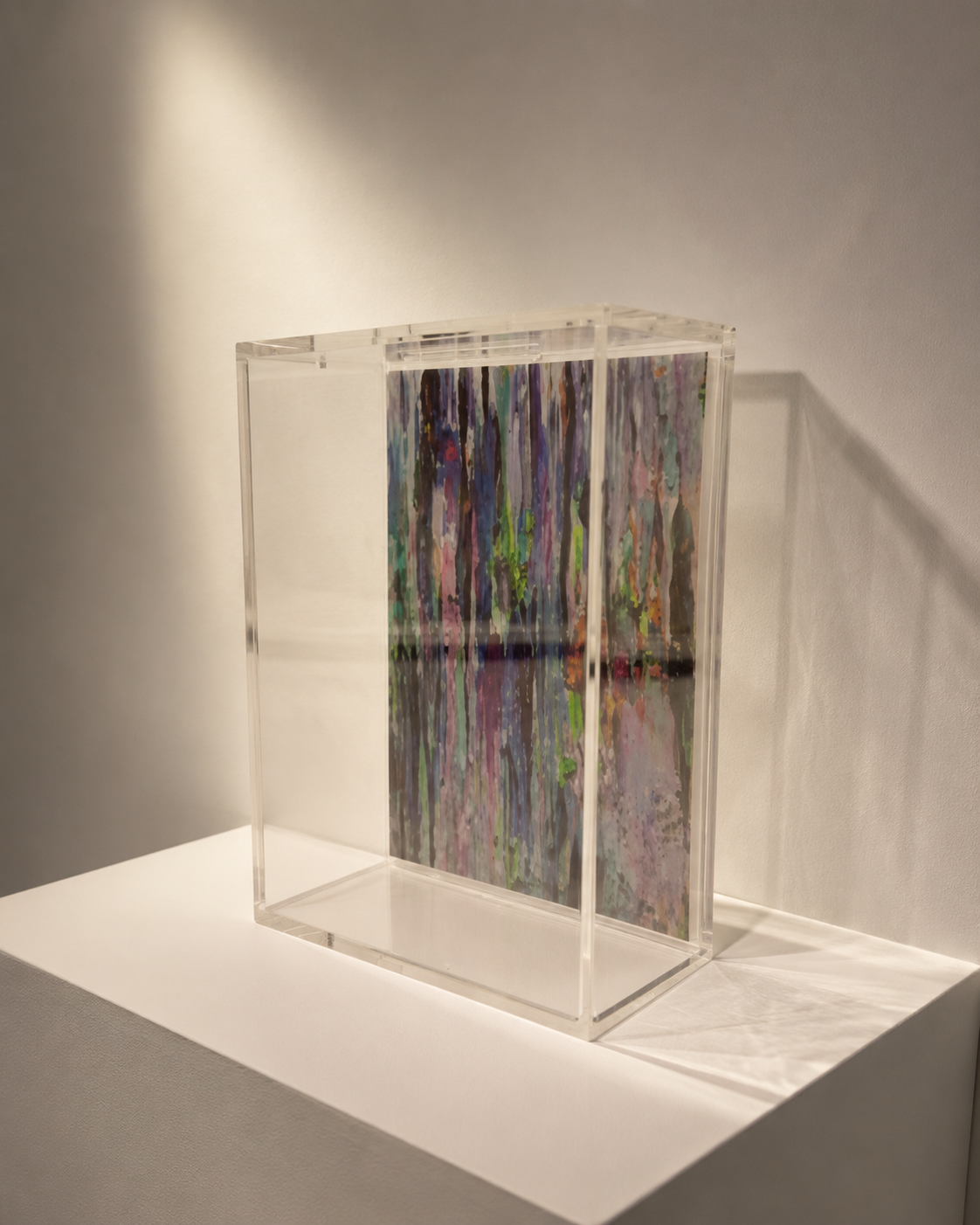 Acrylic Tzedakah Box for Charity - Modern Donation Box with Abstract Art - Jewish Gift for - Decorative Lucite Tzedakah Box