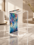 Acrylic Tzedakah Box for Charity - Modern Donation Box with Abstract Art - Jewish Gift for - Decorative Lucite Tzedakah Box
