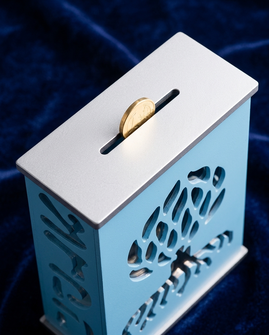 Modern Acrylic Tzedakah Box – Tree of Life Charity Coin Box | Contemporary Judaica Gift