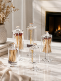 Modern Acrylic Shabbat Match Holder Box – Minimalist Lucite Matchbox Case with Striker – Elegant Judaica Desk Accessory & Shabbat Table Decor