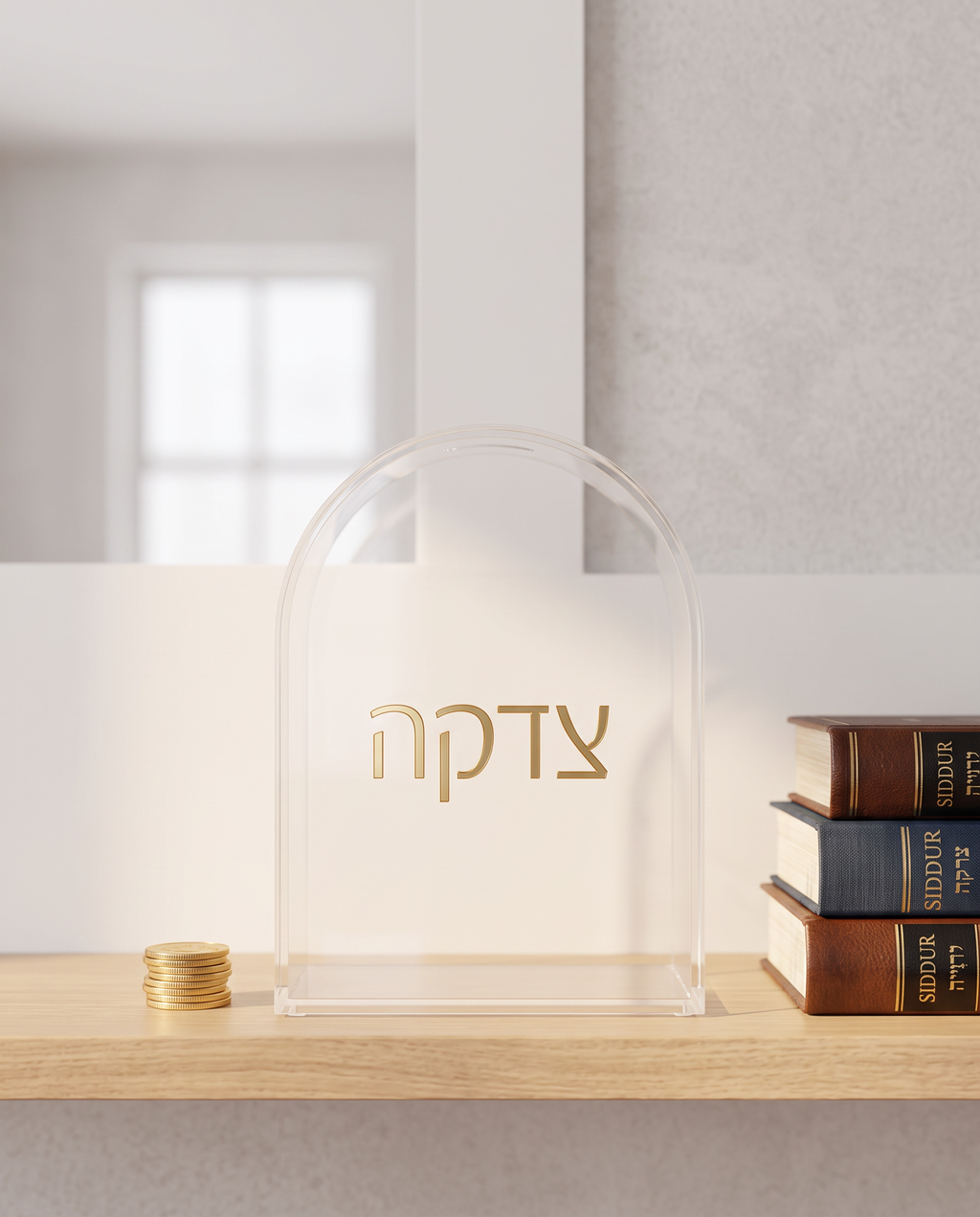 Premium Clear Acrylic Communal Charity Donation Box Large Capacity Tzedakah Box