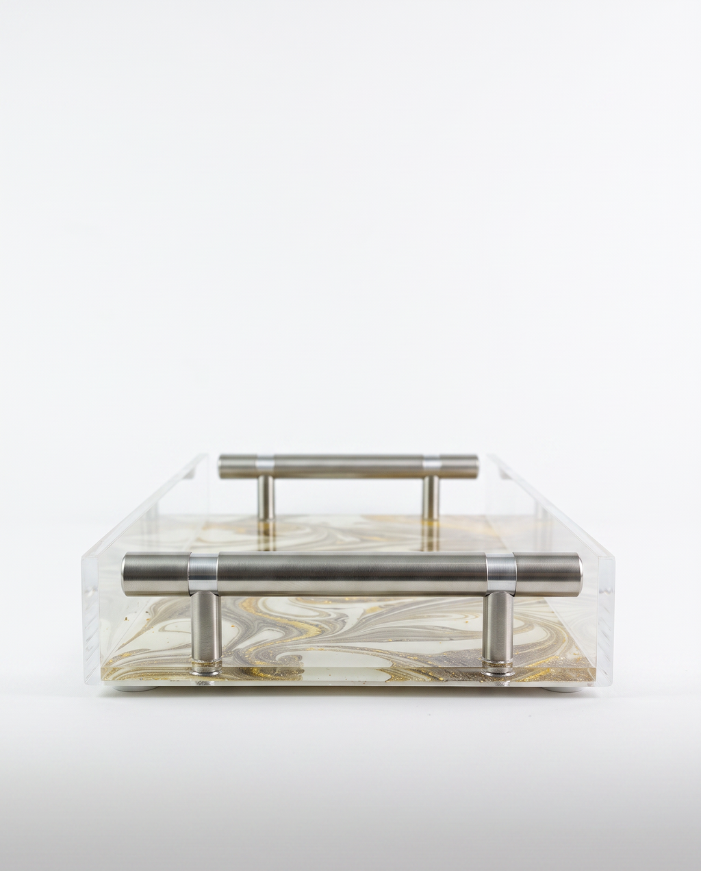 Luxury Acrylic Challah Tray  – Modern Marbled Judaica Serving Board for Shabbat & Yom Tov