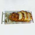 Luxury Acrylic Challah Tray  – Modern Marbled Judaica Serving Board for Shabbat & Yom Tov
