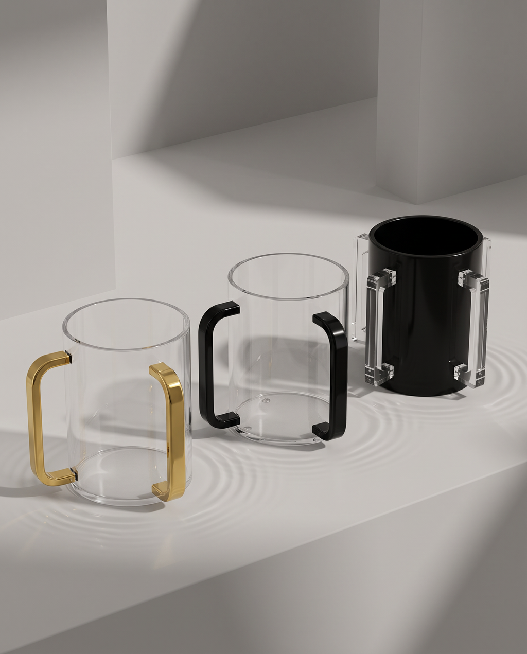 Lucite Acrylic Judaica Hand Washing Cup with Dual Handles for Embracing Jewish Rituals with Elegance